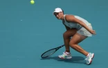 L'Australienne Ashleigh Barty face à la Bélarusse Victoria Azarenka au Masters 1000 de Miami, le 29 mars 2021