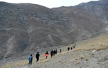 Un groupe d'Afghanes font du jogging dans les montagnes près de Kaboul, le 9 novembre 2018