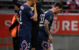 La star Lionel Messi fait son entrée et ses grands débuts sous le maillot du PSG en remplacement de Neymar, le 29 août 2021 à Reims