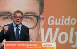Le candidat de l'Union chrétienne-démocrate (CDU) dans le Bade-Wurtemberg, Guido Wolf, le 8 mars 2016 à Nurtingen en Allemagne