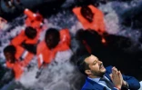 Le ministre italien de l'Intérieur Matteo Salvini s'exprime le 20 juin 2018 lors de l'émission télévisée "Porta a Porta".