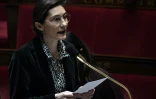 La ministre de l'Education nationale Amélie Oudéa-Castéra s'exprime lors d'une séance de questions au gouvernement à l'Assemblée nationale, le 31 janvier 2024 à Paris