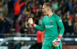 Le gardien allemand de Barcelone, Marc-Andre Ter Stegen, lors d'un match de Liga face au Real Madrid, au Camp Nou, le 6 mai 2018