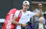 Le Français Ugo Humbert vainqueur de son compatriote Gaël Monfils par forfait au 1er tour à Wimbledon, le 1er juillet 2019 à Londres