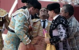 Le matador Ivan Fandiño après avoir été grièvement blessé lors d'une corrida, le 17 juin 2017 à Aire-sur-l'Adour (Landes)