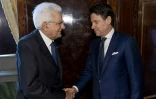 Le Premier ministre italien Guiseppe Conte reçu la semaine dernière par le président Sergio Mattarella au palais présidentiel.
