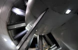 Système de soufflerie à l'Onera, le centre français de recherche aérospatiale, le 18 octobre 2017 à Modane (Savoie) 