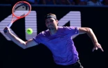 L'Américain Taylor Fritz lors de son match du 3e tour de l'Open d'Australie contre le Français Gaël Monfils, à Melbourne, le 18 janvier 2025