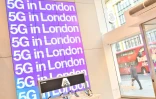 Une boutique de télécom à Londres, qui fait la promotion de la 5G, le 28 janvier 2020