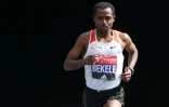 L'Ethiopien Kenenisa Bekele, lors du marathon de Londres, le 23 avril 2017