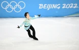 Yuzuru Hanyu lors des Jeux olympiques de Pékin, le 10 février 2022.