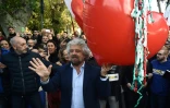 Le leader du mouvement "Cinq étoiles", Beppe Grillo durant une manifestation à Rome, le 26 novembre