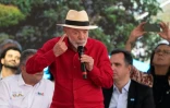 Le président brésilien Luiz Inacio Lula da Silva s'exprime lors d'une conférence de presse à Contagem, dans l'Etat du Minas Gerais, au Brésil, le 29 août 2025