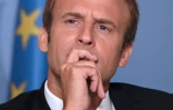 Le président français  Emmanuel Macron (G) lors d'une conférence de presse au  Luxembourg, le 29 août 2017. 
