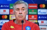 L'entraîneur de Naples Carlo Ancelotti en conférence de presse le 5 novembre 2018 à Naples