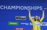 La championne du monde australienne du 100m nage libre Mollie O'Callaghan le 23 juin 2022 à Budapest