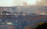 De la fumée s'élève après des tirs de missiles, dans le village israélien d'Avivim (nord), près de la frontière avec le Liban, le 1er septembre 2019