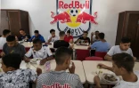 Cantine du centre de formation Red Bull Brasil à Jarinu, à 70 km de Sao Paulo, le 23 février 2018 
