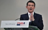 Manuel Valls lors d'une réunion électorale à Paris le 20 janvier 2017