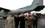 Emmanuel Macron lors de la cérémonie des voeux aux armées à la BA 101 de Toulouse-Francazal, le 17 janvier 2019