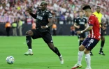 Le milieu de terrain français de la Juventus Turin Paul Pogba, lors du match amical de pré-saison contre Chivas (Mex), le 22 juillet 2022 à Las Vegas, dans le cadre de la tournée américaine des Bianconeri