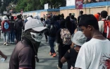 Des manifestants rassemblés pour une marche contre le gouvernement à Antananarivo, le 4 octobre 2025 à Madagascar
