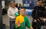 Marian Dolik, 13 ans, vient participer à une compétition de simulation de chute libre à Moscou le 23 avril 2021