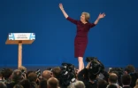 La Première ministre britannique Theresa May arrive au congrès des Tories à Birmingham, le 5 octobre 2016