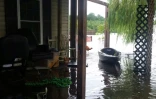 Une maison près de Hamshire, au Texas inondée par Harvey, le 28 août 2017