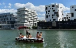 Le canal de l'Ourcq à Pantin, en Seine-Saint-Denis, le 30 juillet 2022