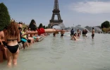 Plongeon dans la fontaine du Trocadéro à Paris le 28 juin 2019