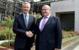 Les ministres de l'Economie français et allemand, Bruno Le Maire (à gauche) et Peter Altmaier, le 11 juillet 2018 à Paris