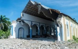 Les décombres d'une église dans la commune des Anglais (Haïti), le 14 août 2021