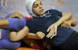 La lutteuse indienne Sakshi Malik à l'entraînement le 24 mai 2016 à Lucknow