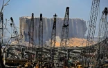Le port de Beyrouth le 5 août 2020 au lendemain de l'explosion 