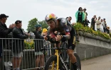 Le coureur de la Jumbo Wout Van Aert a terminé 2e de la première étape du Tour de France à Copenhague, le 1er juillet 2022 