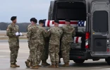 Retour des dépouilles de trois soldats américains tués en Jordanie, le 2 février 2024 à la base aérienne de Dover, dans le Delaware