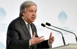 Antonio Guterres, secrétaire général de l'ONU, s'exprime le 13 février 2017 à Dubaï