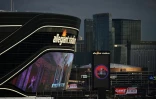 L'Allegiant Stadium, qui accueille le Super Bowl, le 9 février 2024 à Las Vegas, au Nevada