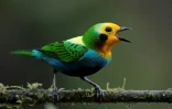 Un oiseau de la forêt de San Antonio, près de Cali, le 11 février 2022 en Colombie