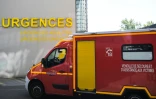 Camion de sapeurs-pompiers arrivant aux urgences du CHU de Nantes, le 30 avril 2019