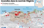 Incendies dans le nord de l'Algérie
