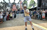 Le groupe de rock français "La Flemme" en concert lors du DMZ Peace Train Festival à Cheorwon, le 14 juin 2026 en Corée du Sud, près de la frontière avec la Corée du Nord