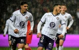 L'attaquant toulousain Zakaria Aboukhlal vient d'égaliser contre Lyon, le 14 avril 2023 à Toulouse 