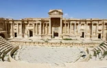 Une vue générale de la cité antique de Palmyre, après que l'armée syrienne, appuyée par la Russie, l'ait reprise aux forces du groupe jihadiste État islamique, le 27 mars 2016