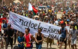Des manifestants défilent contre le gouvernement à Antsiranana, le 4 octobre 2025 à Madagascar