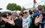 Des spectateurs assistent au concert alternatif à l'Eurovision donné à Vienne, en Autriche, en faveur de la Palestine, le 15 mai 2026.