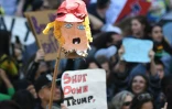 Manifestation anti Trump le 29 avril 2016 à Burlingame en Californie