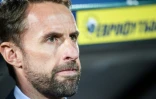 Le sélectionneur de l'équipe d'Angleterre Gareth Southgate lors du match contre la Bulgarie en qualif pour l'Euro-2020, le 14 octobre 2019 à Sofia 