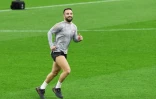 Mathieu Valbuena à l'entraînement avec l'Olympiakos au stade Vélodrome, le 30 novembre 2020, veille du match contre Marseille en Ligue des champions 